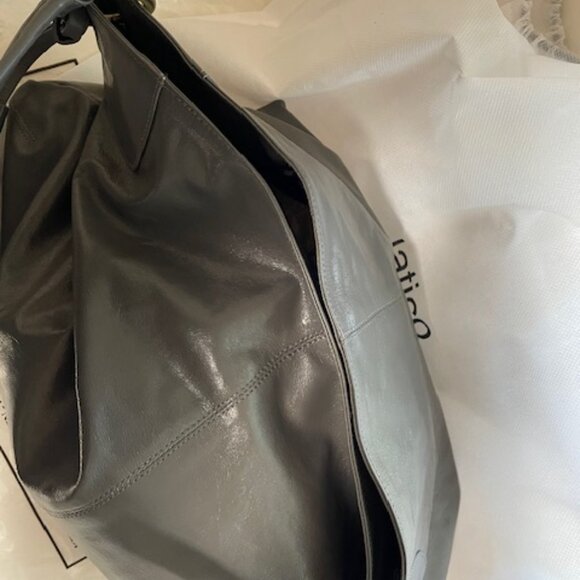 NEW Latico Leathers Gray Super Soft Leather Shoulder Bag! - Picture 9 of 11